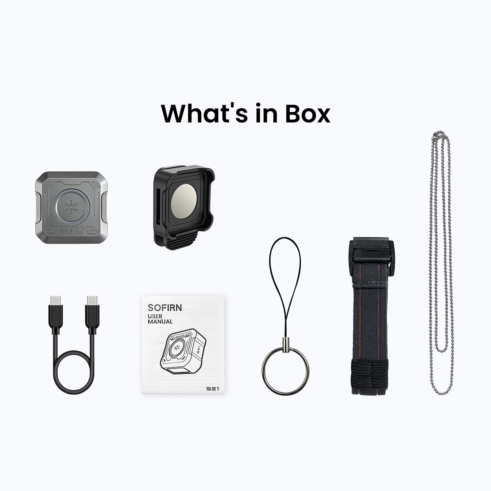 SOFIRN SE1 Pocket Flashlight 300Lm Mini EDC Light RGB Signal Ring Quick-Release Magnetic Wrist Keychain Torch for Bike Ride