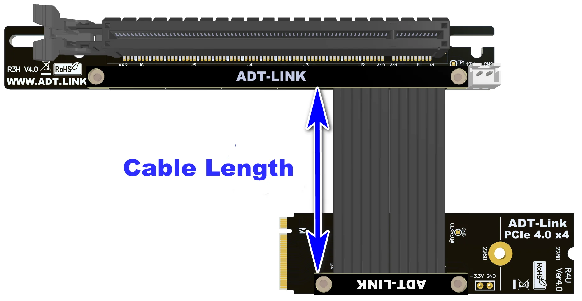Extensor Riser Gpu com Power Jumper Power Jumper M.2 Nvme Key m Ssd para Pcie 4.0x16 Ângulo de Giro 90 Placa Gráfica Gpu Gen4 Pci-e 4.0 - Imagem 5