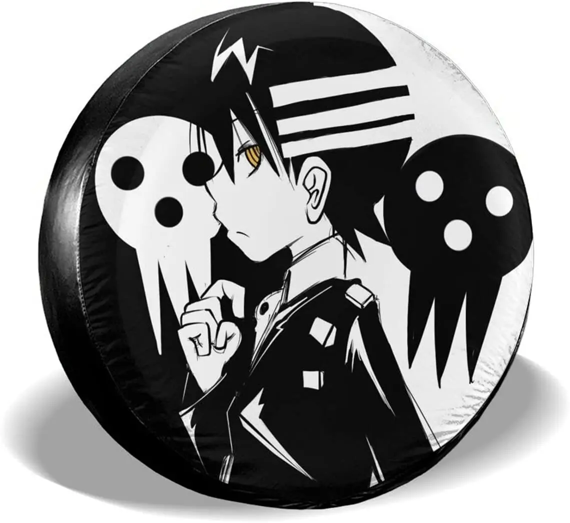 

Чехол для автомобильных шин Soul Eater, водонепроницаемый пыленепроницаемый чехол для колес с защитой от УФ излучения, подходит для автомобилей, внедорожников и многих транспортных средств, 14 в