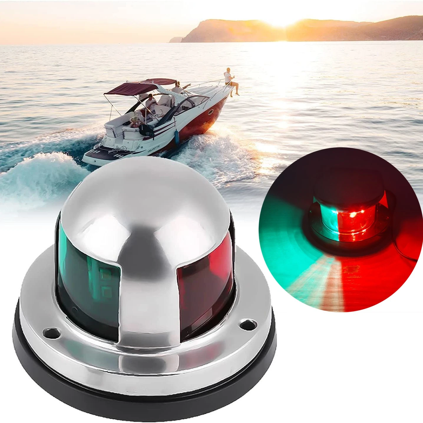 Obcursco Boat Navigation Lights, LED Bow Lights Front Mount, Perfect