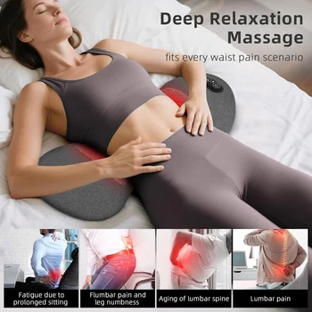 3-in-1 Electric Lumbar Massager – Heat, Vibration, Traction 1