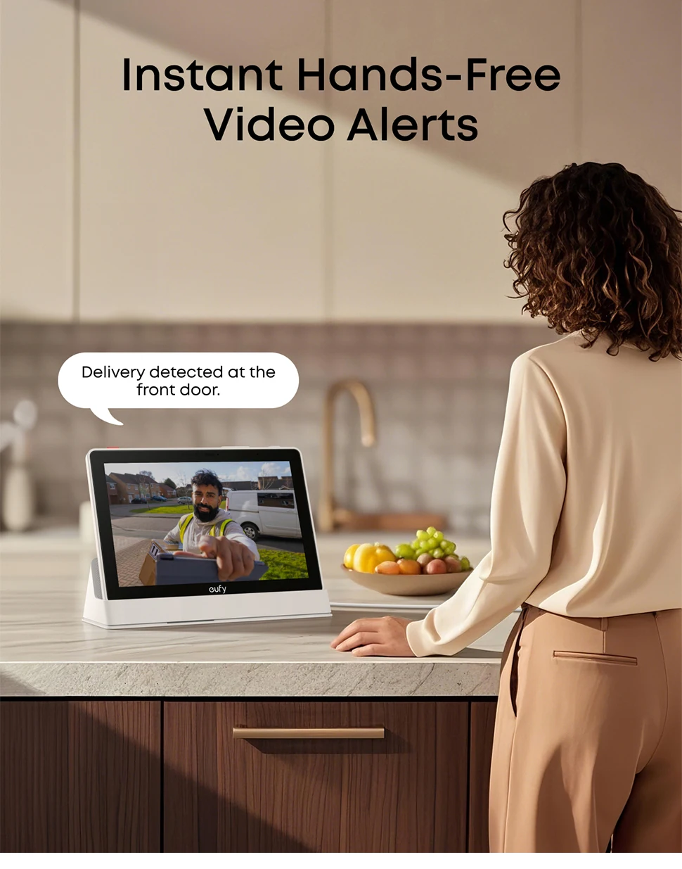 תואם למכשירי אבטחה של eufy - ארבעה תצוגות על מסך אחד
