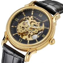 

Men’s Watch Mechanical Stainless Steel Skeleton Waterproof Automatic Self-Winding Rome Number Diamond Dial Wrist Watch