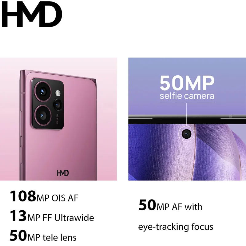 Nokia Classic Global Version HMD Skyline 5G Smartphone Snapdragon 7s Gen 2 108MP OIS AF Camera 4X Zoom 144hz Refresh Rate NFC 2