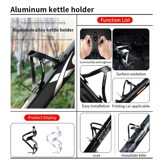 Bicycle Bottle Cages Cycling Bike Aluminum Alloy Lightweight Drink Water Bottle Rack Riding Kettle Holder Bracket Outdoor Sport 6