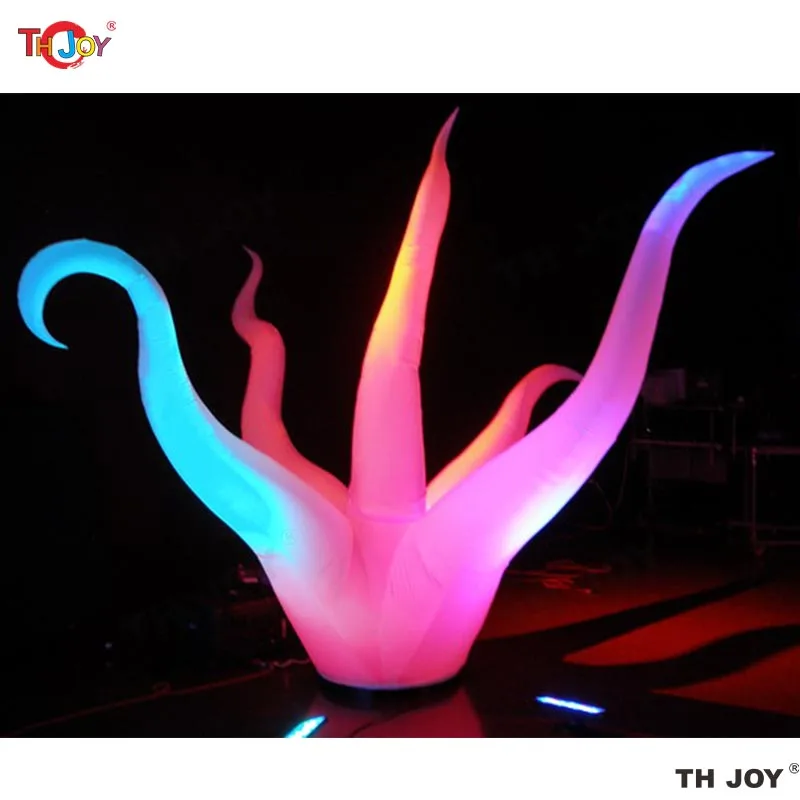LED 조명 및 베이스 블로어, 매력적인 팽창식 해초, 3m 높이, 파티 장식용 팽창식 바다 식물 