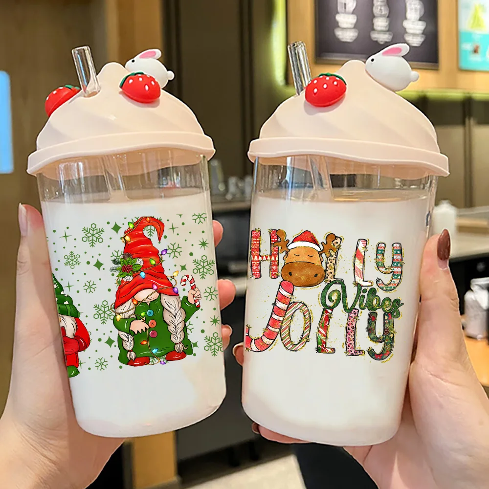 Cartoon dwarfs peel waterproof DIY Decals 3D transfers uvdtf crystal stickers 16oz uv dtf cup wraps for Libbey Glasses