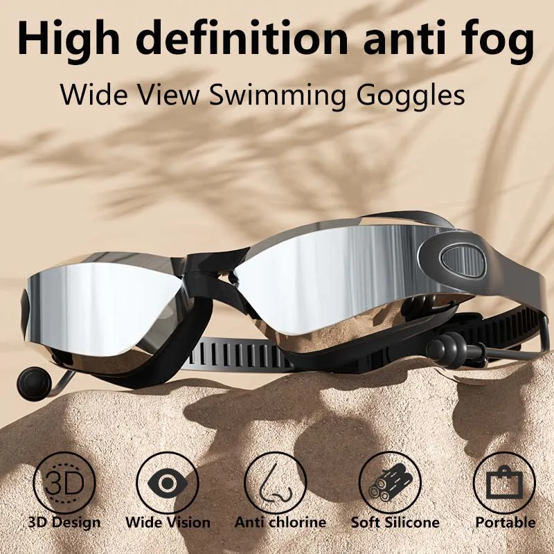New Swimming Goggles Anti-fog Waterproof UV Protection Professional Adults Swim Goggles Men and Women 2