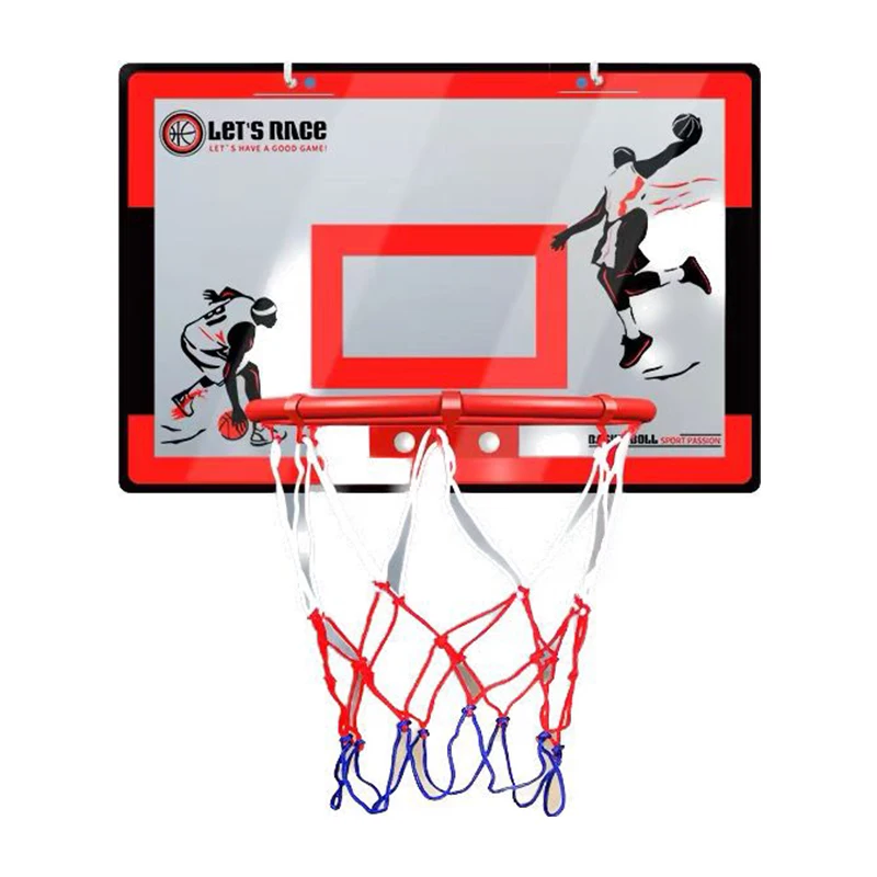 Indoor Basketball Hoop with Blue Circle Design and Dormitory-Friendly Buckle System