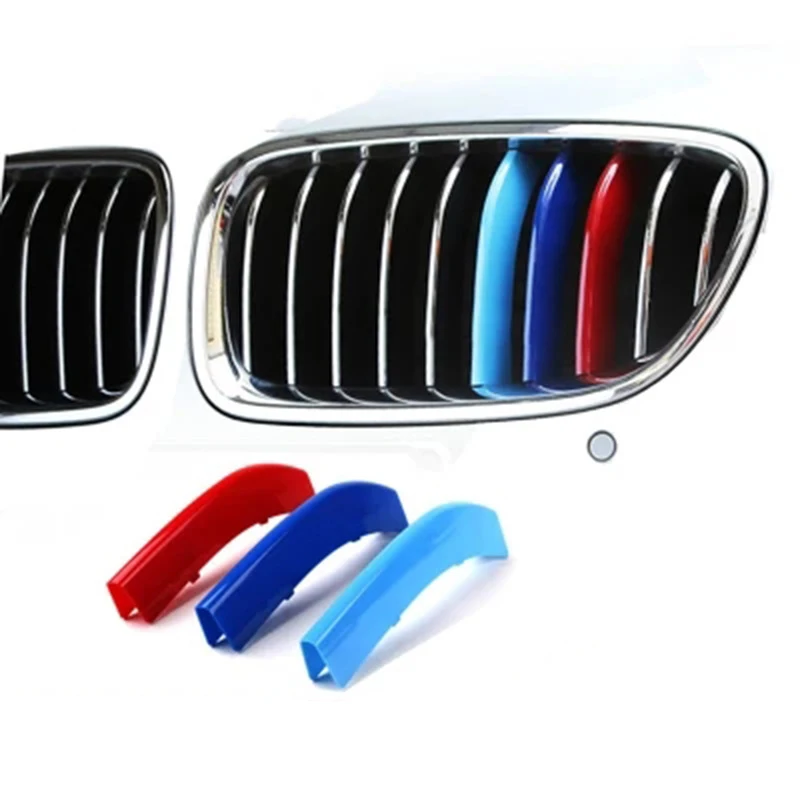 Grille sticker 3pcs/lot Car Grille Network Decor Trims Grill Sticker For BMW E46 F30 E90 3 Series Car Style BMW Grille Sticker Accessories