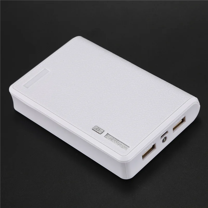 3X Portable USB Charger 5V 2A 18650 Power Bank Battery Box For Iphone6 Smartphone Colour:White-ABJU 5