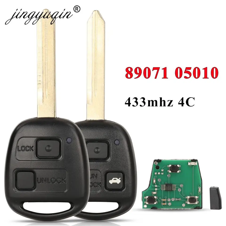 2 Telecomandi Custodia Portachiave Ricambio Per Toyota Prius, Corolla, Camry (2004-2009) – Guscio Con Tasti Di Ricambio - 5