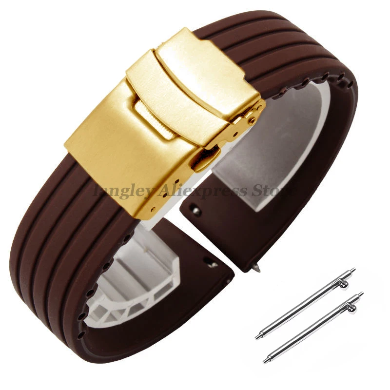 thumbnail image 1 of Correa de reloj de silicona de liberación rápida de 18 mm, 20 mm, 22 mm y 24 mm para Huawei Watch Gt2/3/4 de 46 mm para Fossil y Seiko, correas deportivas de goma, 1 of 5