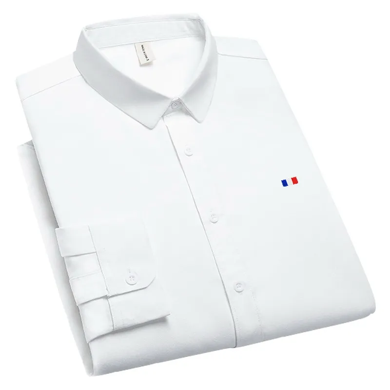 

Non-iron Wrinkle-resistant Long-staple Cotton Men's Long-sleeved Shirt Fashion Casual All-match Business Casual Shirts 920