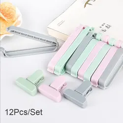 12-Piece Portable Kitchen Bag Sealer Clips Set - Mini Vacuum Seal Clamps (12Pcs)