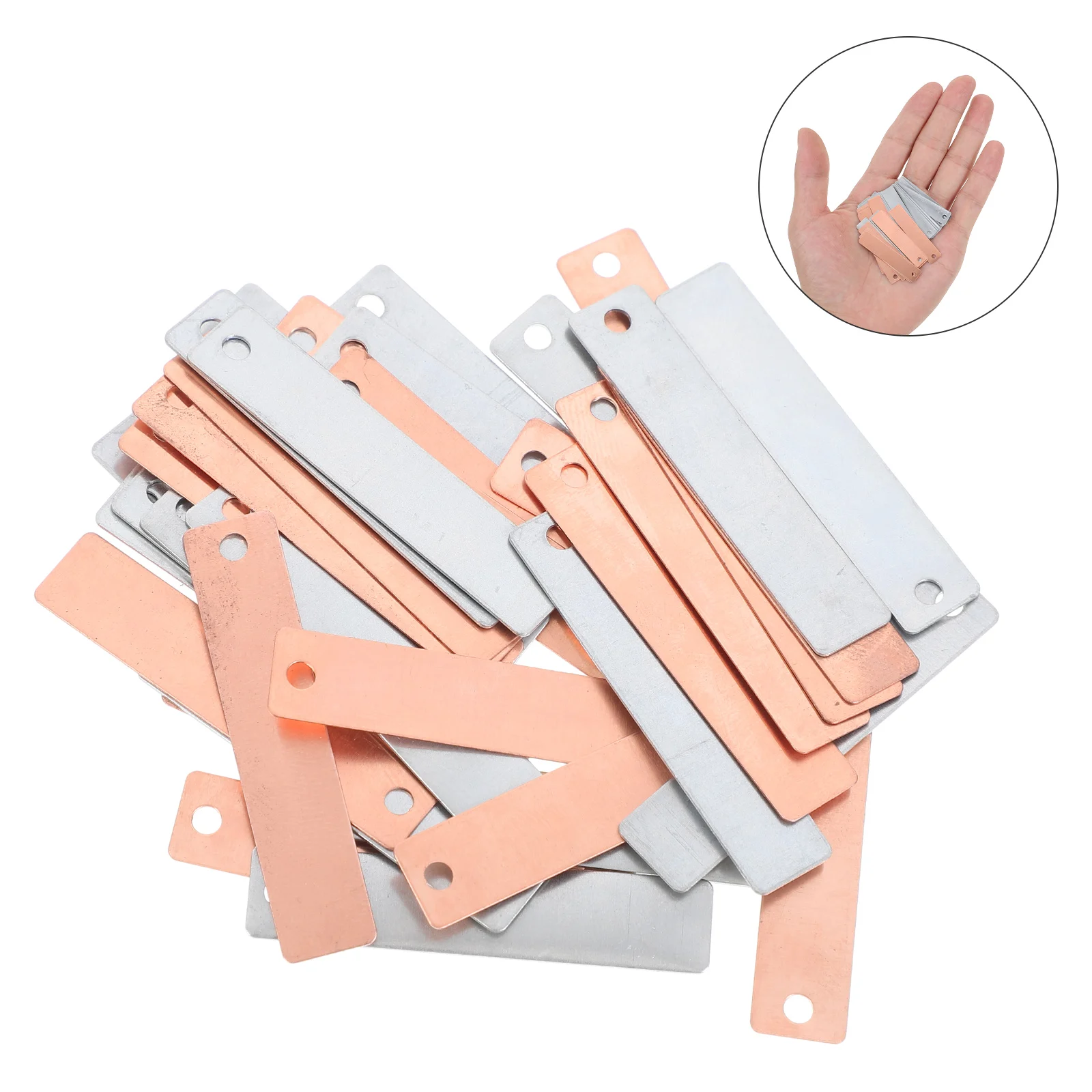 1 세트 구리 시트 아연 장난감 재료 양극 플레이트 과학 실험 전극 스트립 DIY 과일 재료 실습