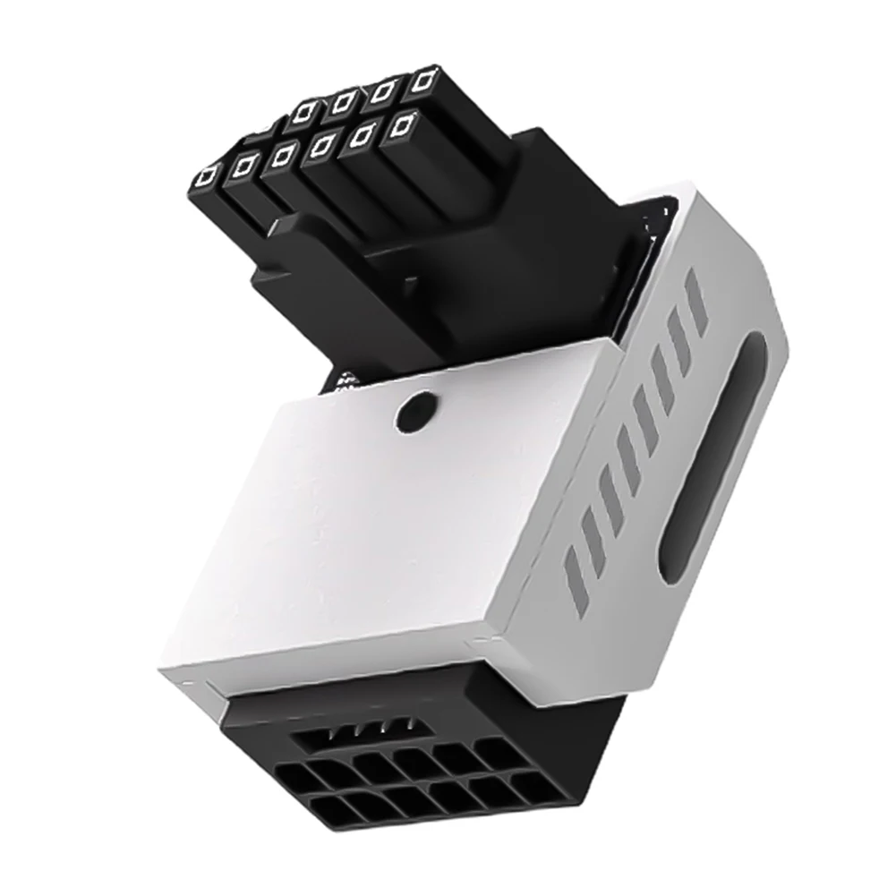 High-Efficiency 12VHPWR Angled GPU Power Connector Adapter, 600W, 16-Pin PCIe 5.0