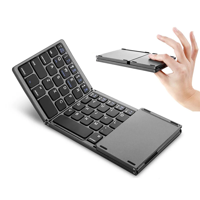 

Wireless Folding Keyboard Bluetooth Keyboard With Touchpad For Windows, Android, IOS,Phone,Multi-Function Button Mini Keyboard