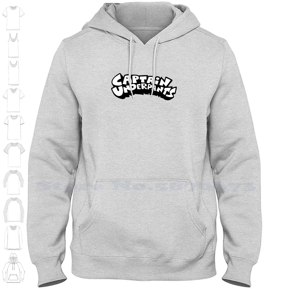 Captain Mutande Logo Logo Del Marchio Felpa Con Cappuccio In Cotone 100% Felpe Con Cappuccio Grafiche Di Alta Qualità