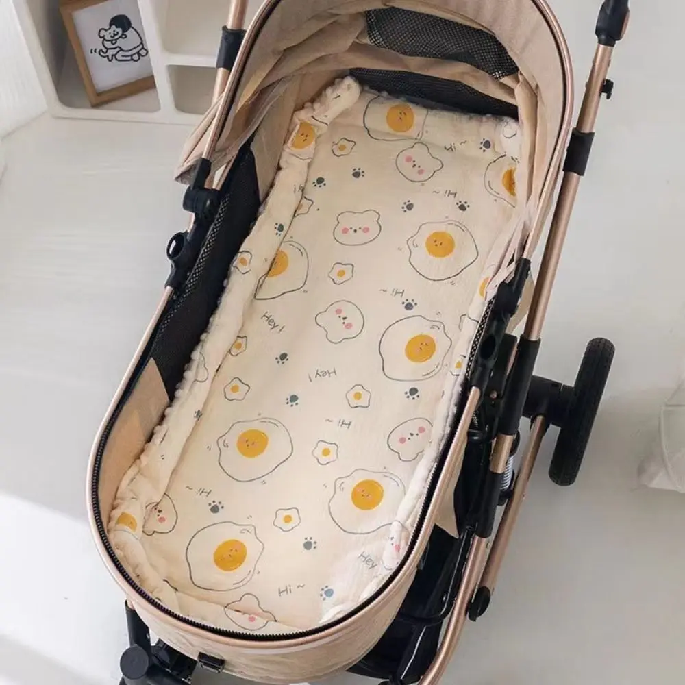 Soft Baby Stroller Cushion Comfortable Cartoon Printed Baby Pram Seat Mat Car Seat Breathable Dining Chair Cotton Pad