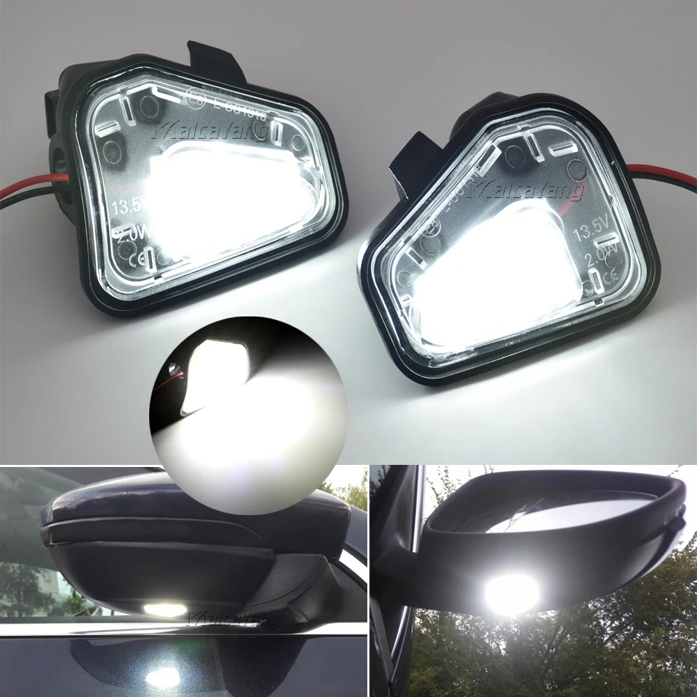 

New For VW Passat B7 CC Santana Scirocco Jetta EOS 2009-2015 LED Side Rearview Mirror Floor Ground Lamp Puddle Welcome Lights