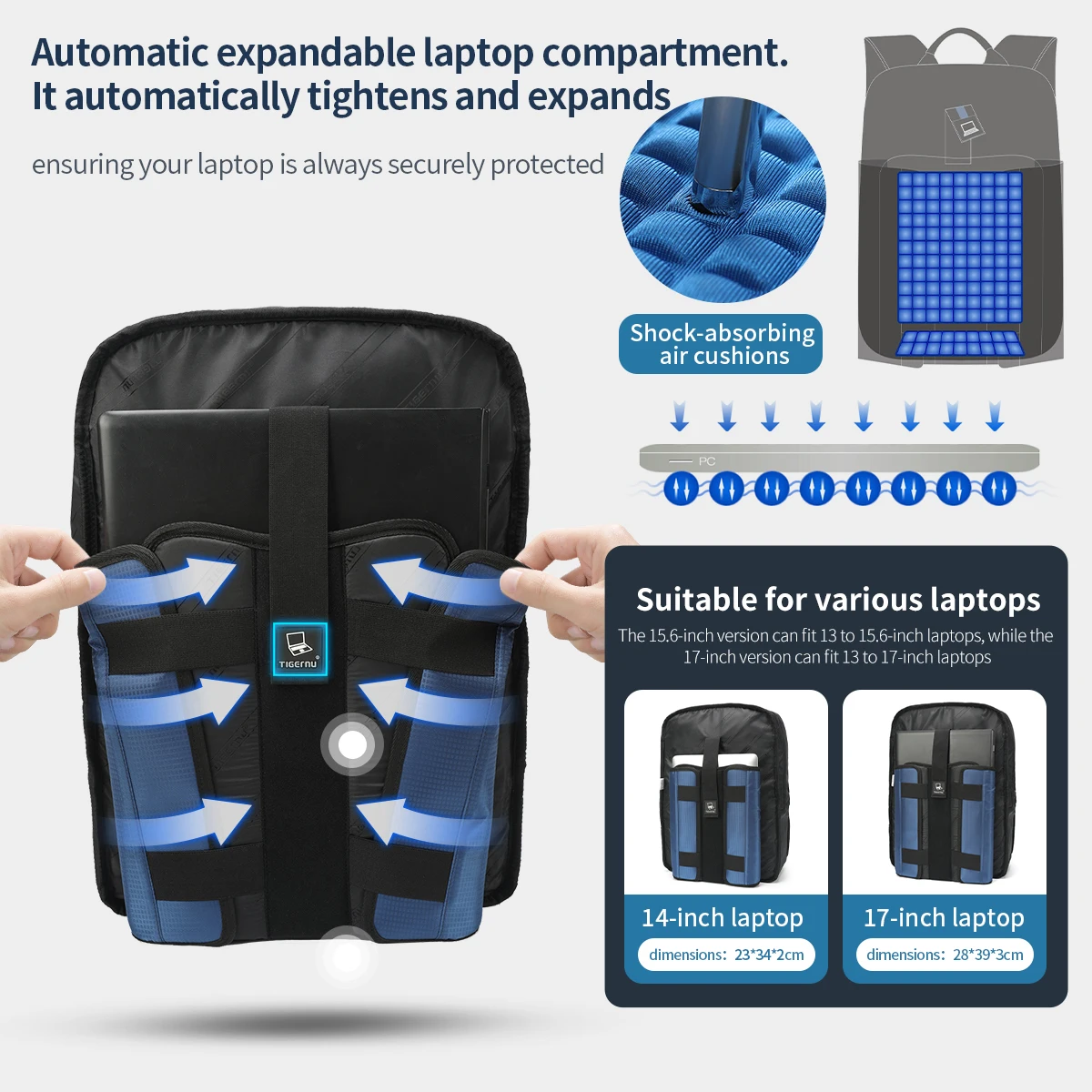 Lifetime Warranty Travel Backpacks For Men 14 15.6 17inch Laptop Backpack Business Backpack Bag For Travel Backpacks Schoolbag 3