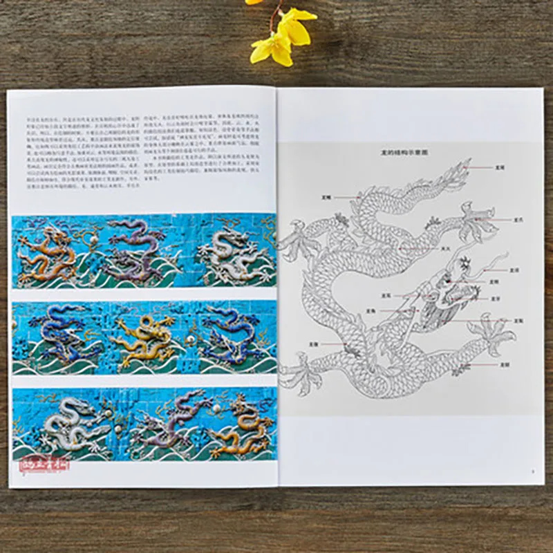 Traditional Chinese painting techniques GongBi Meticulous dragon Animal Drawing Art Book