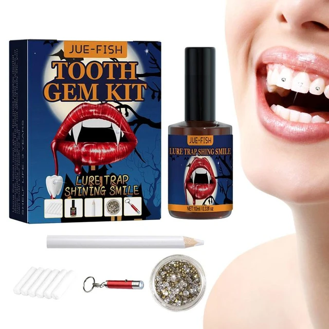 Tooth Gem Kit DIY Teeth Jewelry Dental Reflective Gems Kit Glittering Tooth  Gem Kit With Curing