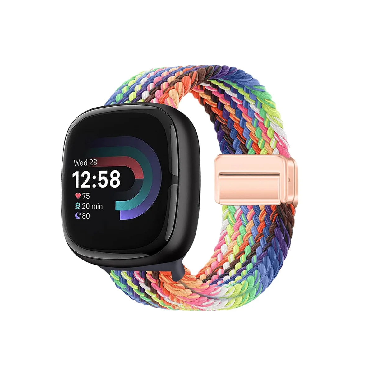 Braided Magnetic Nylon Sport Loop Strap - Soft Stretchy Elastic Bands