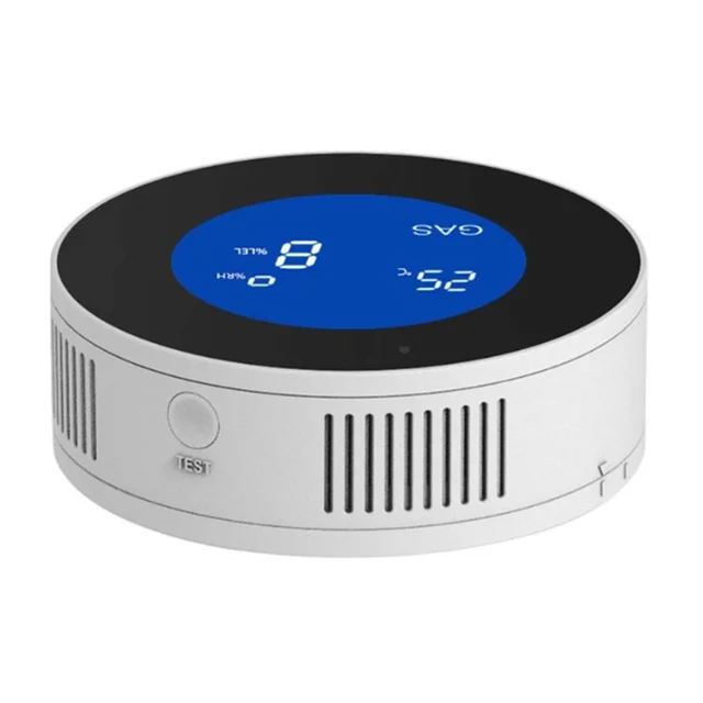 A33T-Combustible Gas Detector Combustible Gas Leak Detector With Temperature Function With LCD Display With Tuya App EU Plug 5