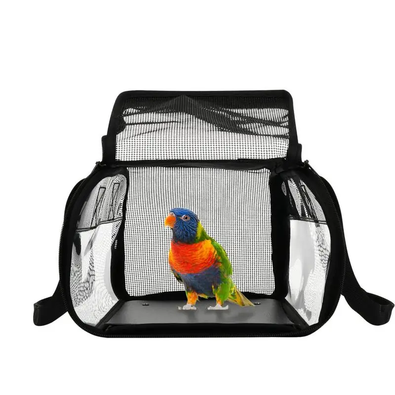 

Breathable Bird Carrier Bag Backpack Portable Parrot Starling Out Cage Pet Bird Travel Box Carrier for Large and Small Birds