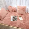 Imitation Rabbit Fur Carpet Fluffy Children's Bedroom Rug Modern Living Room Coffee Table Foot Mat Plush Bay Window Sofa Cushion 1