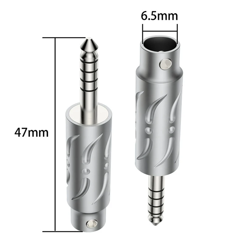 New Headphone Jack 4.4MM Balanced Male Audio Plug HIFI Audio Connector Headset Adapter