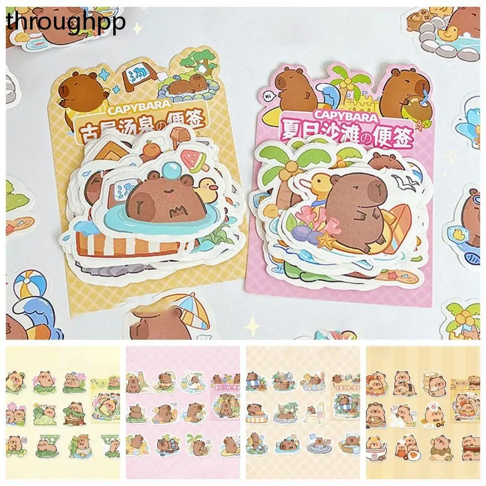 100pcs Cute Animal Capybara Cartoon Stickers Decals Notebook Laptop Suitcase Phone Diary Decoration Sticker Kids Toys
