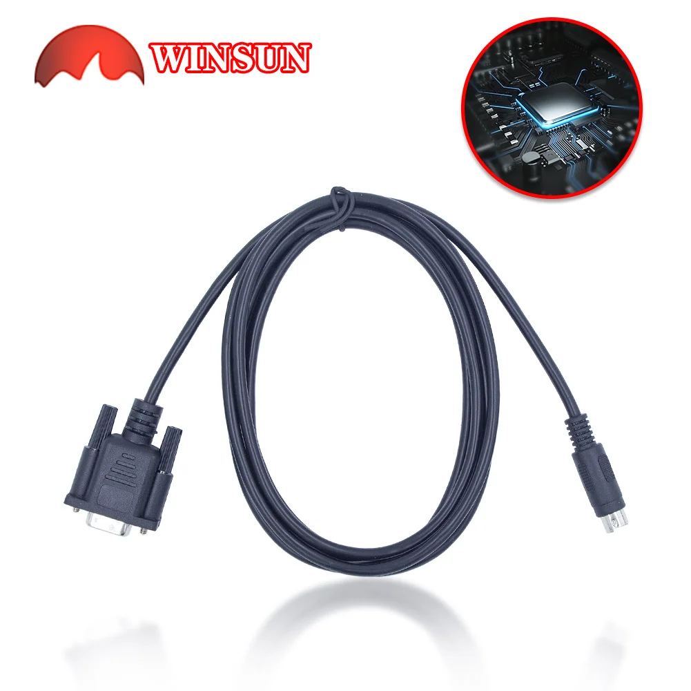 Mitsubishi Fx3u Série fx Plc Programação Cabo Rs232 para Round Pin Samkoon Hmi