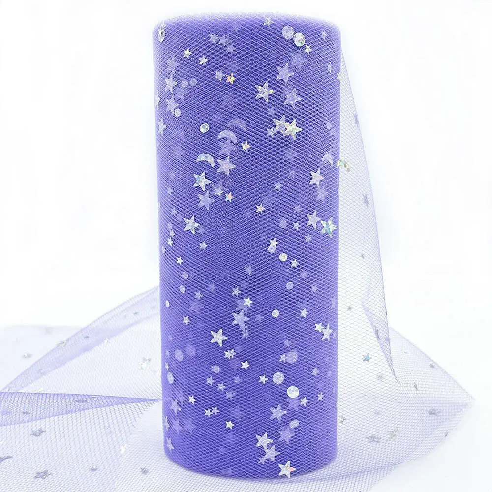 Assorted Glitter Rainbow Tulle Netting Roll - Vibrant Colors for DIY Crafts and Party Decor