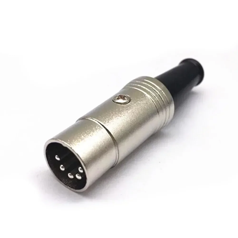 5PIN DIN Connector 5pcs Midi Cable Lead Audio Plug Male Inline Metal Connector Computer Peripherals For Midi Vintage Audio