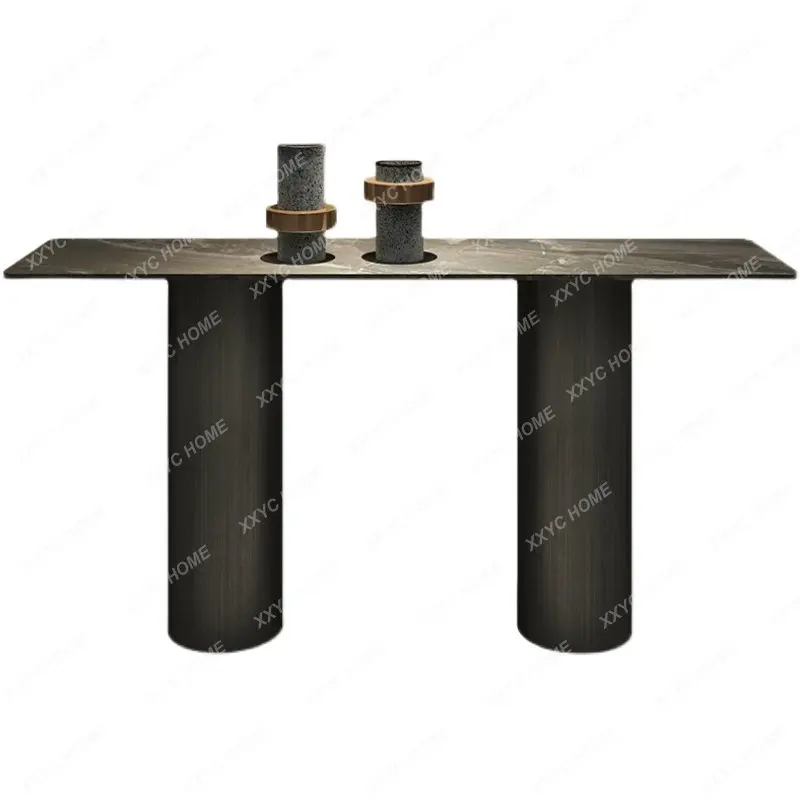 

Design Italian Minimalist Entry Console Tables Large Flat Floor Living Room Aisle Wall Decoration Modern Light Luxury