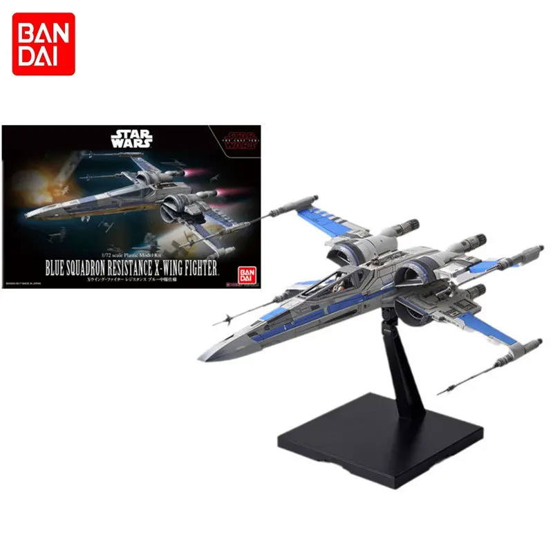 

In Stock Bandai Original STAR WARS 1/72 X-wing Starfighter Blue Rebel Style Assembly Model Collection Action Figure Toy