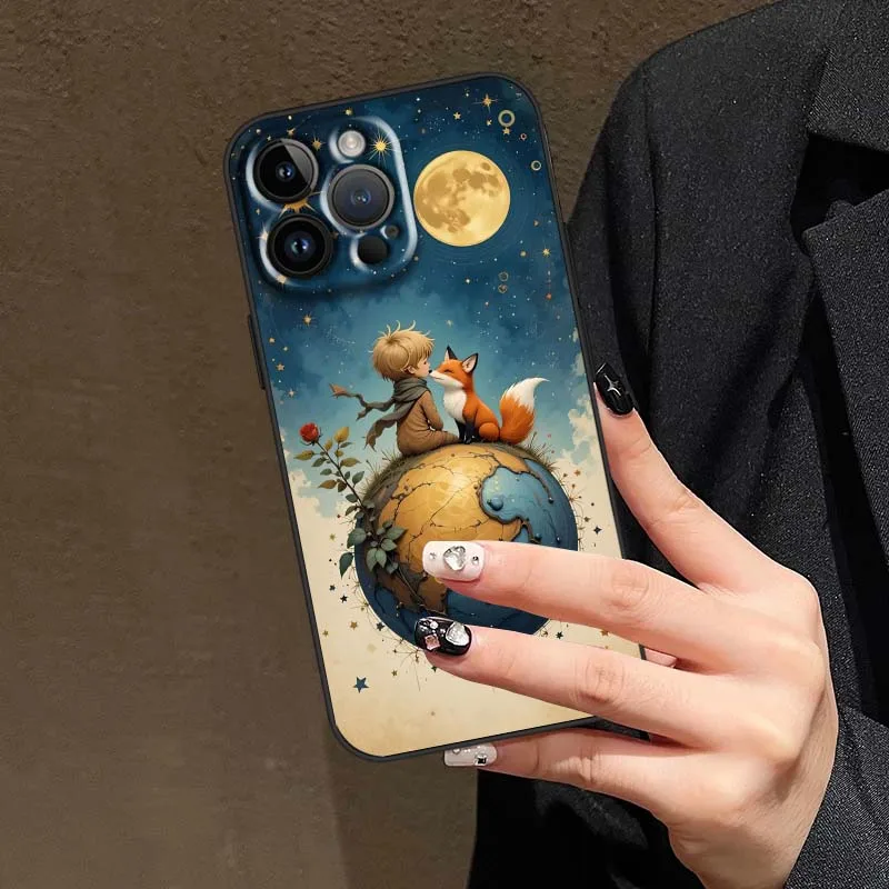 Le Petit Prince Anime Black Soft Phone Case Cover