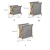 Bamboo Fabric Foldable Laundry Basket Portable Dirty Clothes Hamper for   Home Bathroom Space Saving Storage Organizer 2