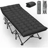 Oversized XXL Camping Cot, Folding Cot for Adults, 79" L x 32" W x 19" H Sleeping Cot with Mattress, Carry Bag, Camp Cot Bed 1