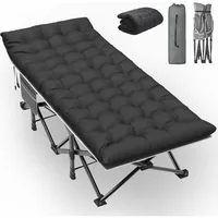 Oversized XXL Camping Cot, Folding Cot for Adults, 79" L x 32" W x 19" H Sleeping Cot with Mattress, Carry Bag, Camp Cot Bed 1