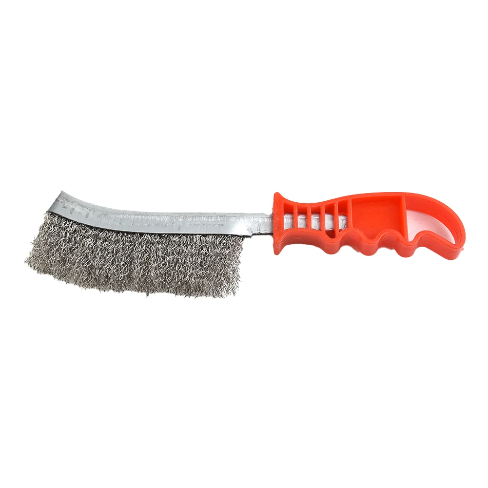 

Tools Brush Steel For Metal Rust Hand Stainless Cleaning Removal Welding Prep Red+Silver Workshop Hot Practical