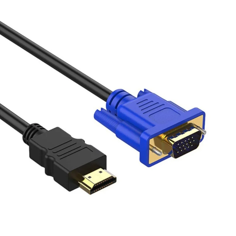 1.8 M HDMI-compatible Cable To VGA 1080P HD with Audio Adapter Cable HDMI-compatible TO VGA Cable