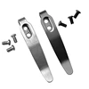 1Set 4 Types 420 Stainless Steel Fold Knife Pocket Clip Back Clamp With 3pcs M 2.5 Screws DIY Make Accessories Parts 1
