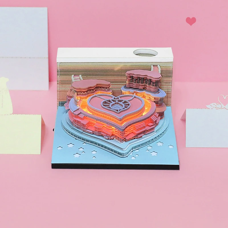 

Настольный 3D-календарь с подсветкой, фантастическое моделирование, романтическое время, фотосессия на Рождество, День Святого Валентина, годовщины