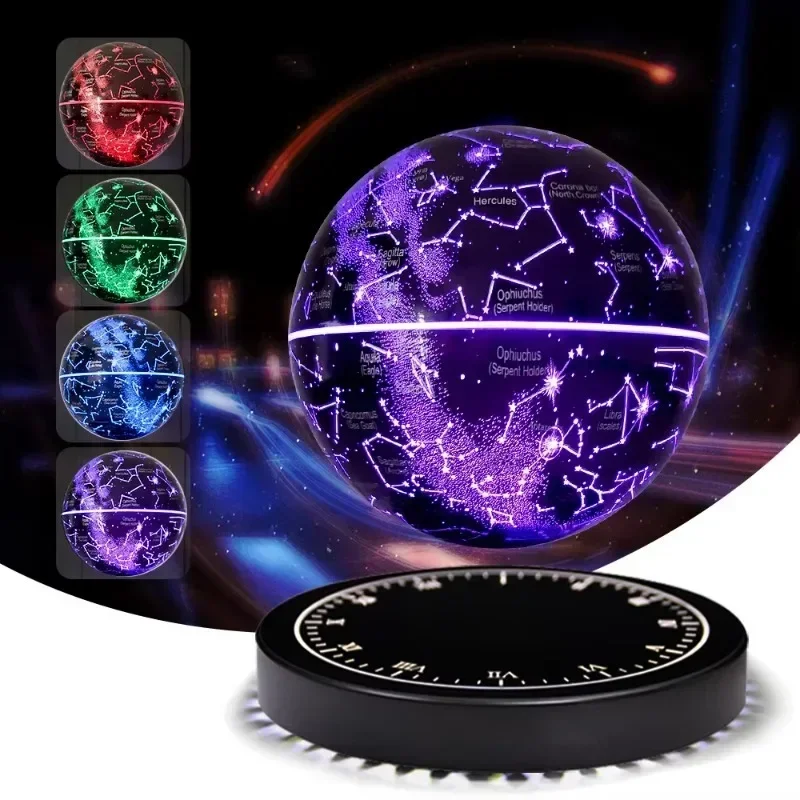 thumbnail image 2 of Floating Geographic Globes Magnetic Levitation Floating World Map 2 of 12