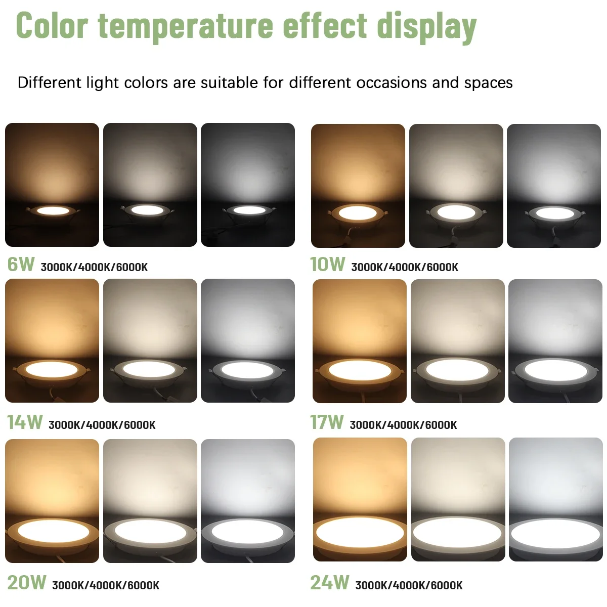 รูปสินค้า แผงดาวน์ไลท์ LED สว่างประหยัด ใช้ในบ้าน