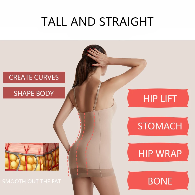 Women Half Slips for Under Dresses High Waist Underskirt Seamless Skirt Tummy Control Body Shaper Butt Lifter Slimming Underwear strapless shapewear